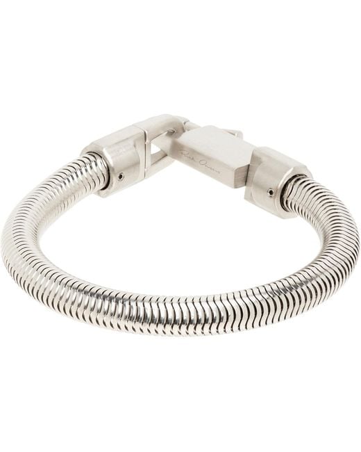 Rick Owens Metallic Tower Snake Bracelet for men