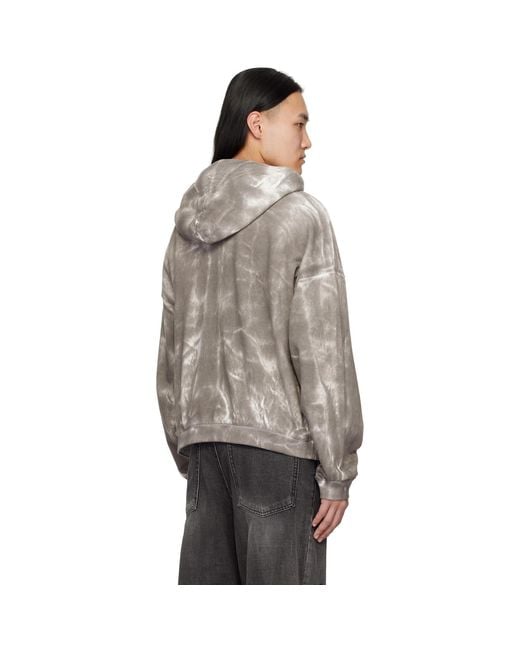 we11done Black Muddy Zip-Up Hoodie for men