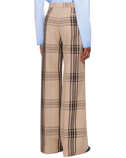 MSGM Natural Check Trousers