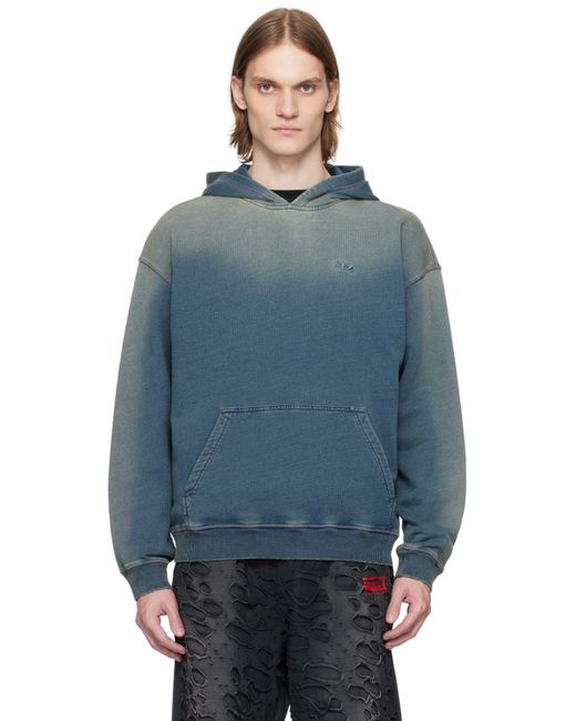 DIESEL Blue S-Boxt-Hood-R6 Hoodie for men
