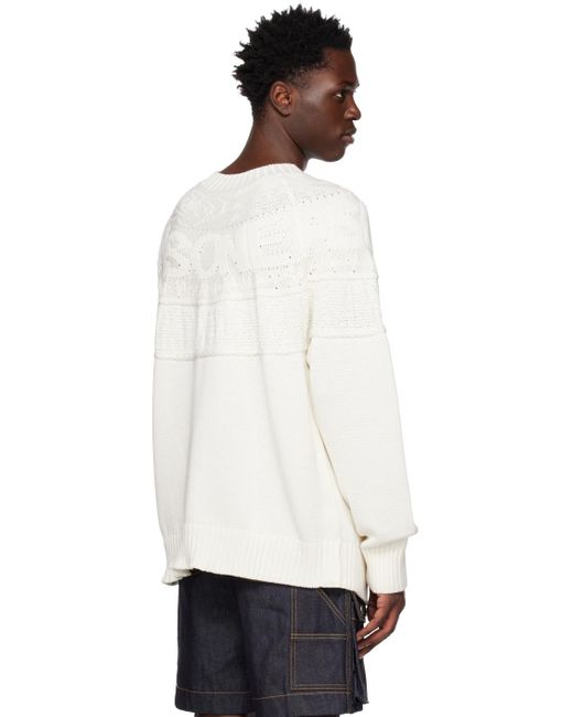 Sacai White Eric Haze Edition Sweater for men