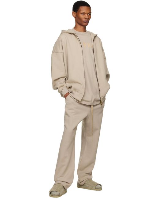 Fear Of God Taupe Relaxed Sweatpants in Natural for Men
