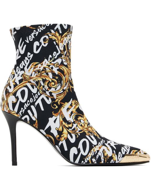 Versace Jeans Couture Brush Couture Scarlett Boots in Black | Lyst