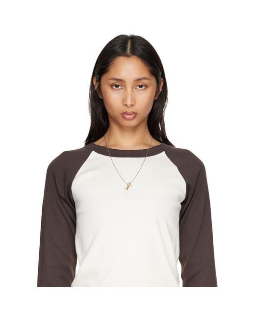 AMI Metallic Ami De Coeur Chain Necklace