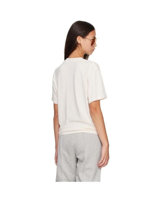 Acne White Graphic T-Shirt