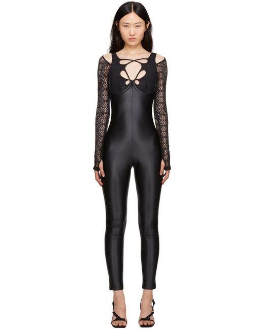 Versace Jeans Couture Black Cutout Jumpsuit