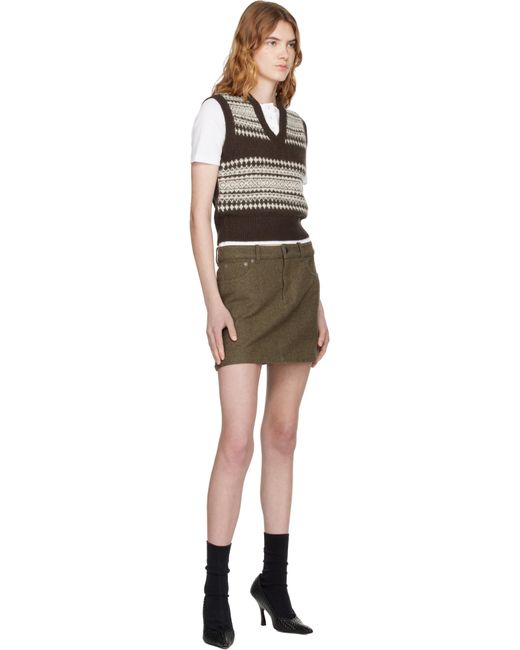 Minijupe Verte A.P.C. en coloris Black