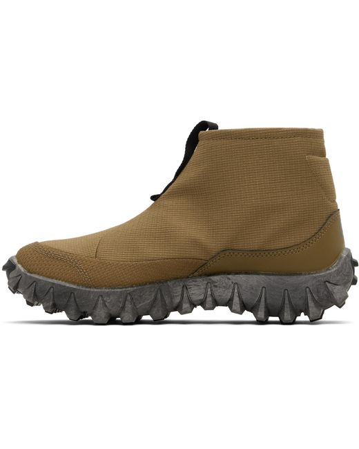Salomon Black Khaki Snowclog Mid High Top Sneakers for men
