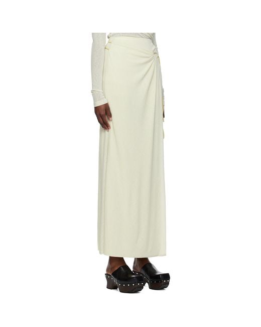 Nanushka Natural Green Macea Maxi Skirt