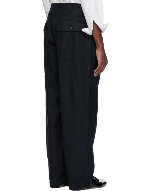 Engineered Garments Black Enginee Garments Fatigue Trousers for men