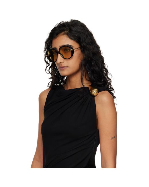 Bottega Veneta Black Drop Squared Sunglasses
