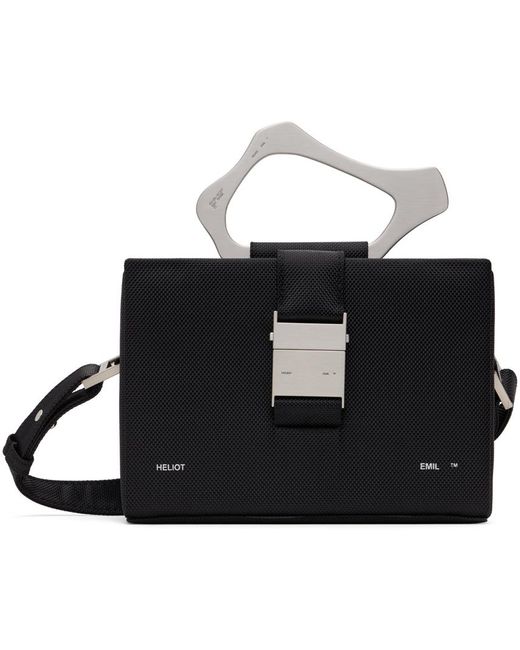 HELIOT EMIL Black Solely Box Bag for men