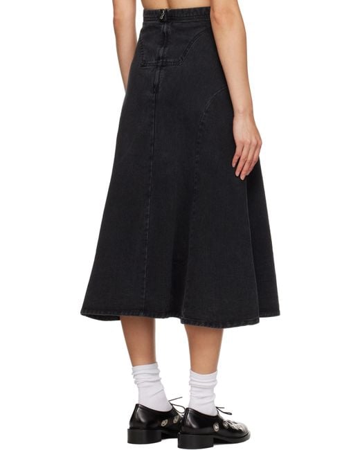 Sea Black Cornelia Denim Midi Skirt
