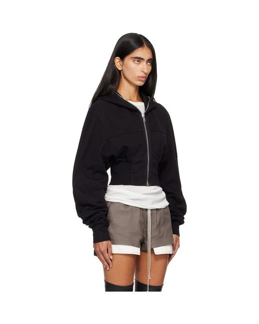 Rick Owens Black Tower Collage Hoodie