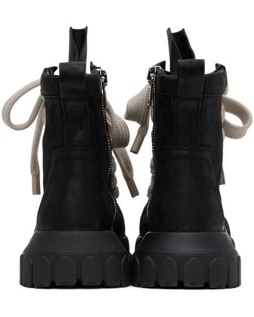 メンズ Rick Owens Jumbo Laced Bozo Tractor ブーツ ブラック | Lyst