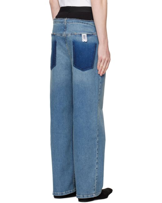 PROTOTYPES Blue Waistband Regular Jeans for men
