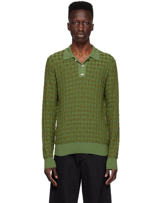 NAMACHEKO Merino Wool Polo in Green for Men | Lyst