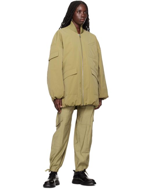 GANNI Green High-Rise Trousers