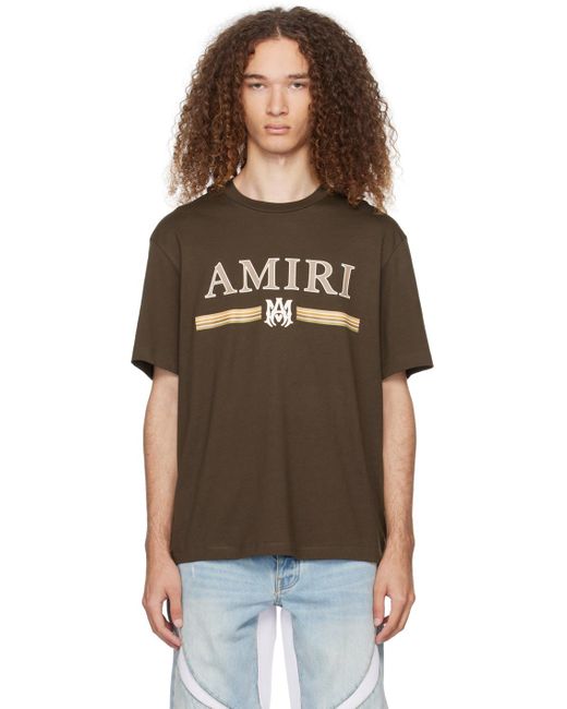 Amiri Black Brown Ma Bar T-shirt for men