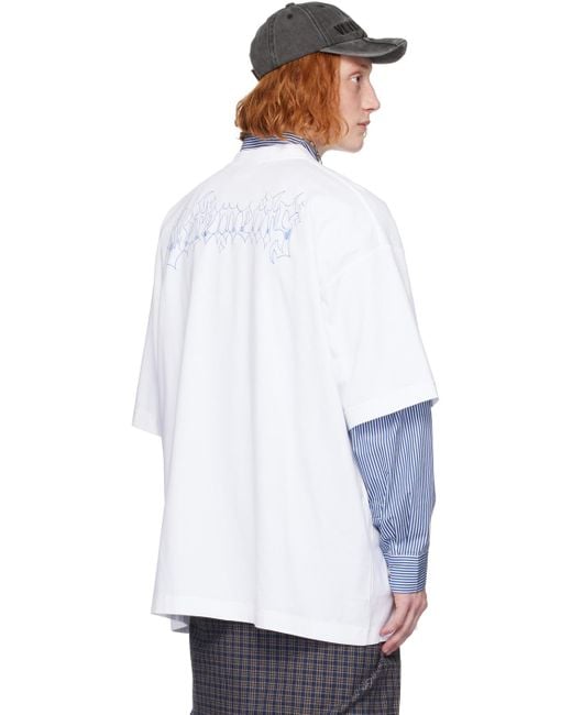 Vetements White Drawing T-Shirt for men