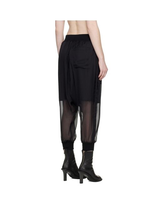 Undercover Black Sheer Trousers