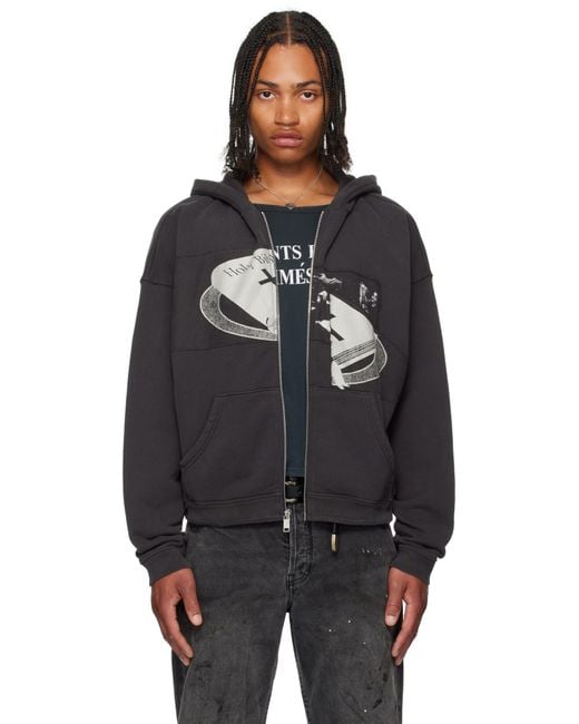 Enfants Riches Deprimes Black Holy Bible 'Assemblage' Baggy Zip Hoodie for men