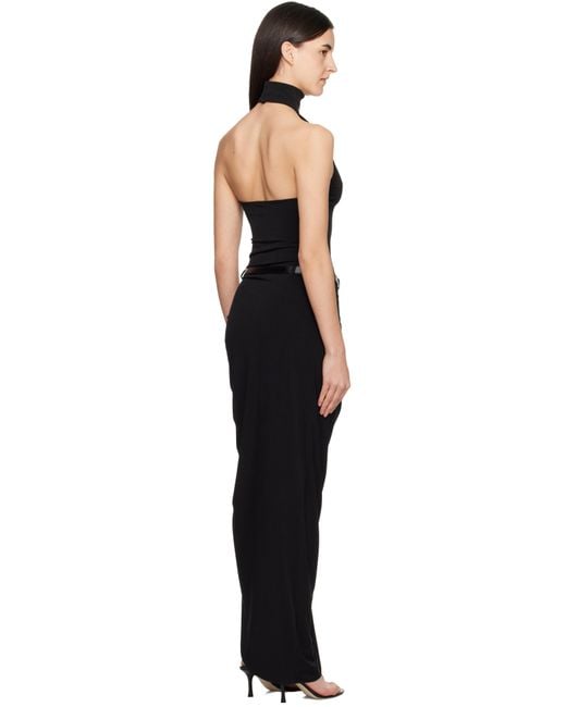 Coperni Black Suspended Halterneck Maxi Dress