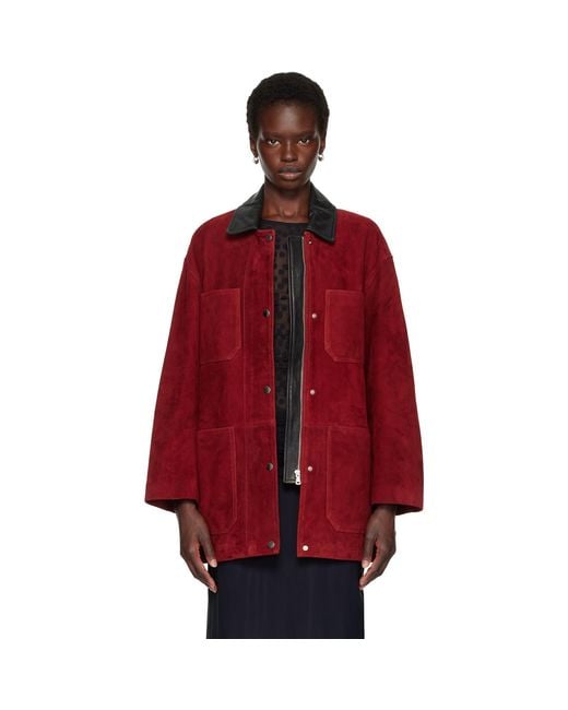Nour Hammour Red Barn Suede Jacket