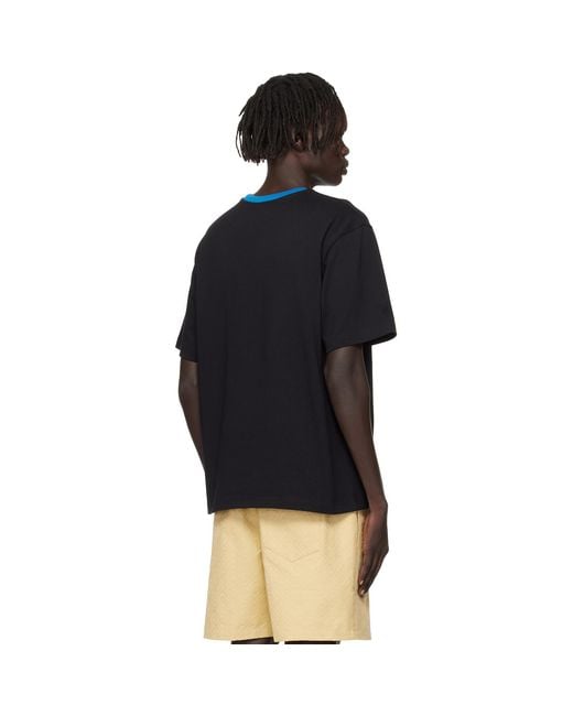 Casablanca Black Montagne Short Sleeve T-Shirt for men
