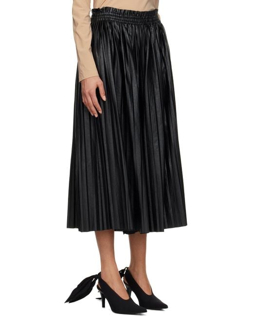 MM6 by Maison Martin Margiela Black Pleated Trousers