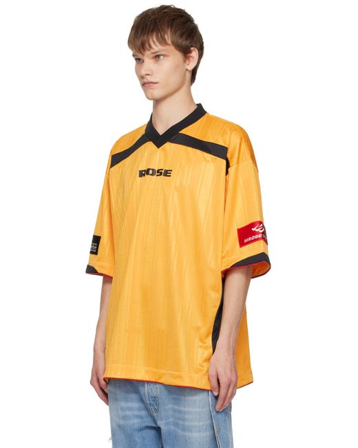 Martine Rose Orange Printed Rugby T-Shirt for men