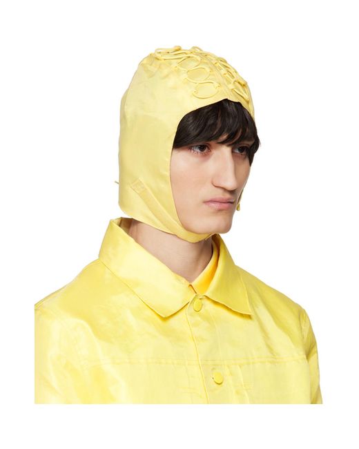 KANGHYUK Yellow Airbag Structured Hat for men