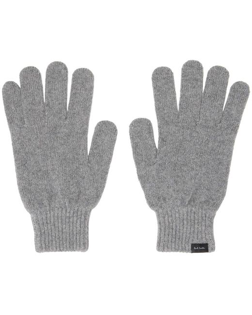 Paul Smith Gray Patch Gloves for men