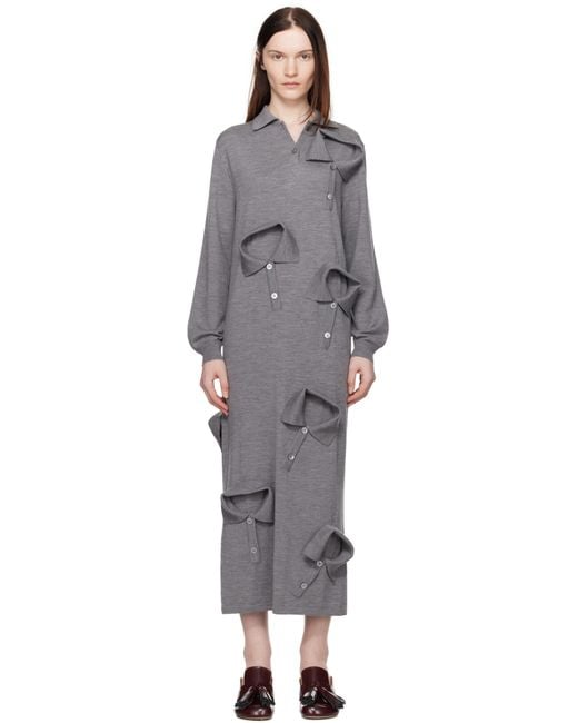 Moschino Black Multi Collars Knitted Maxi Dress