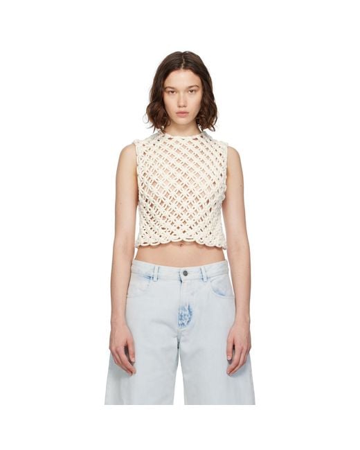 Alaïa Multicolor Off- Hand Knotted Tank Top