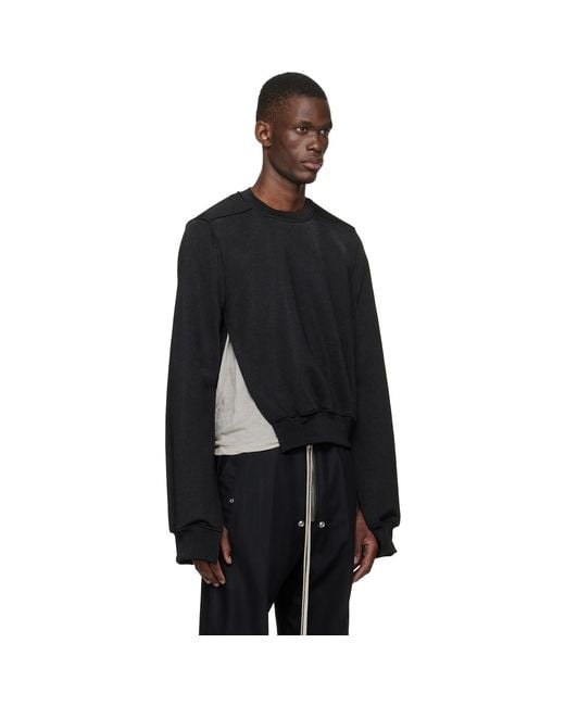 Rick Owens Black Temple Vega Sweatshirt for men