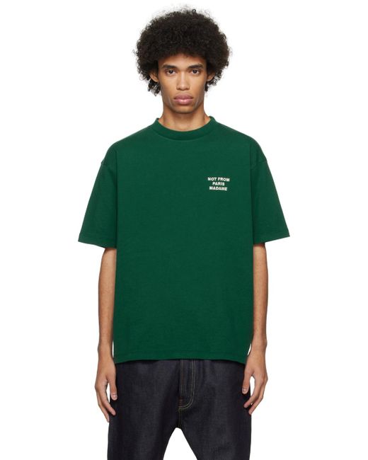 メンズ Drole de Monsieur ーン Le T-shirt Slogan Tシャツ Green