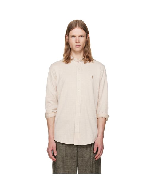 Polo Ralph Lauren Gray Jersey Knit Long Sleeve Sport Shirt for men