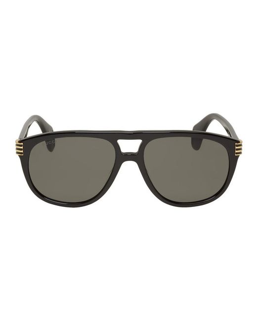 Gucci Black GG0525S M Round / Oval Sunglasses for men
