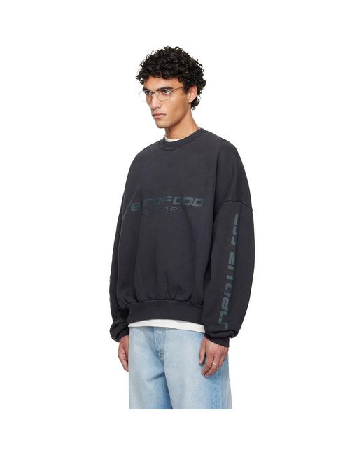 Fear Of God Black Holiday 'Los Angeles' Heavy Fleece Cropped Sweatshirt for men