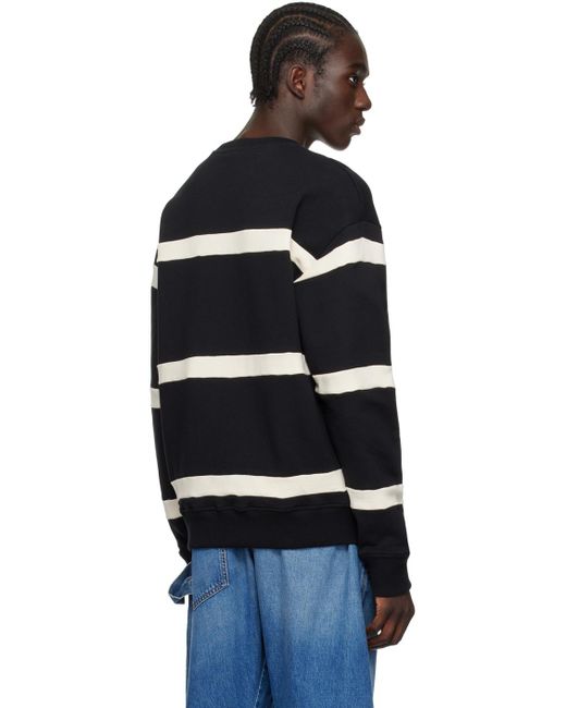 J.W. Anderson Black Striped Sweatshirt for men