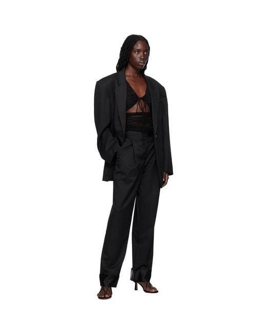 Christopher Esber Black Pegged Trousers