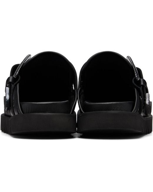 Toga Virilis Black Ssense Exclusive Eyelet Metal Sabot Slip-On Loafers for men