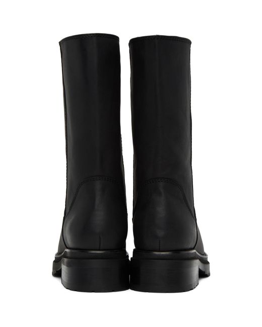 Eckhaus Latta Black Stacked Boots for men