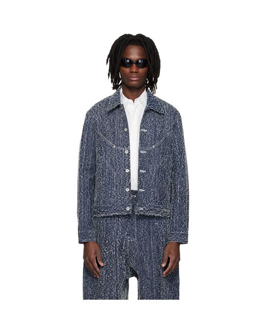 SAGE NATION Blue Indigo Jiji Denim Jacket for men