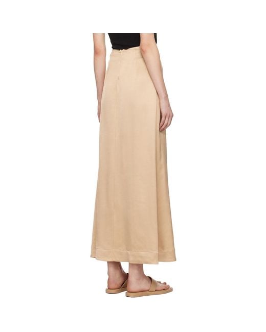 Esse Studios Natural Gilded Maxi Skirt