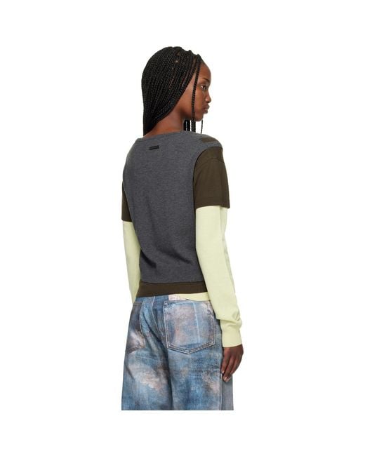 ANDERSSON BELL Black Tres Over Layered Sweater