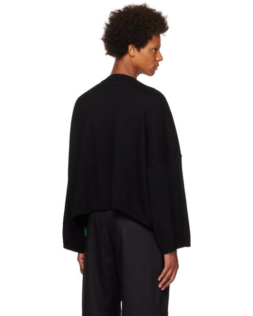Spencer Badu Black Intarsia Sweater for men