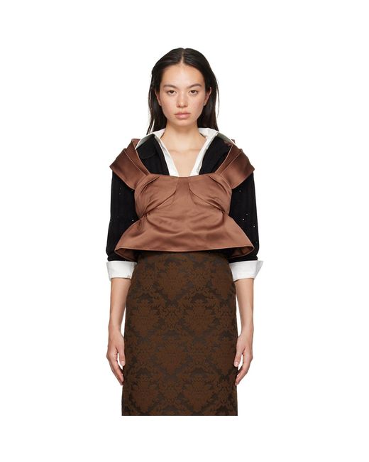 ShuShu/Tong Black Three-dimensional Pleated Top