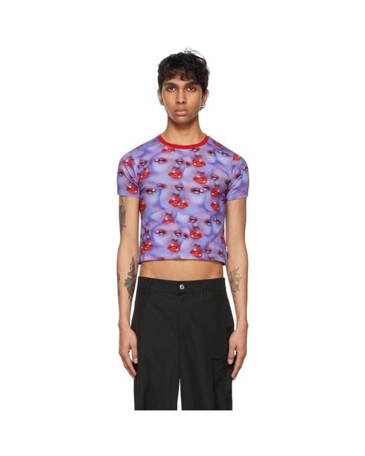Marc Jacobs Purple Faces Baby Tee